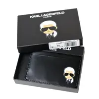 在飛比找PChome24h購物優惠-KARL LAGERFELD 卡爾簡約皮革名片夾禮盒-黑色