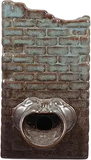 Kisangel Fountain Flowing Water Clay Pot Waterfall Fish Tank Accessories Decoration Fish Tank Water Device Pond Accessories for Outdoor Ponds Garden Water Fountain Animals Ceramics