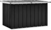 vidaXL Galvanised Steel Garden Storage Box, Anthracite - Large Outdoor Patio and Garden Organizer, Ideal for Cushions and Toys, Easy Assembly