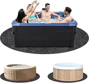 [YUET] 90 inch Dia Round Hot Tub Mat, 230cm Dia Water-Absorbent Anti Slip Swimming Pool Pad, for Inflatable Spa Massage Portable Outdoor Indoor Bath Ground Base Flooring Protector Mat