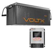 1* VoltX 12V 300Ah Lithium Battery LiFePO4 1* 12V 30A DC/DC Charger Bluetooth