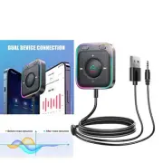 Car Bluetooth 5.3 Wireless Receiver AUX adapter Car Stereo Audio USB AUX TF