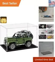 Clear Acrylic Display Case, Assemble Horizontal Display Box Stand with Black ...