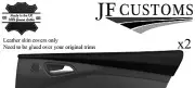 BLACK STITCH 2X REAR DOOR CAPPING COVERS FOR FORD FOCUS MK3 11-14 5DR JF1 (for: Ford)