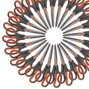 Premium 24-Pack Soft-Grip 8" Scissors - Perfect for Crafting & School Projects