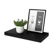 12" Deep Floating Wall Shelf, Black Floating Shelf Display Floating Shelf,