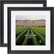 Cooper & Co. Set of 2 40x40cm Mat to 30x30cm Countryside Photo Frame Black