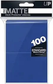 Ultra Pro PRO-Gloss Standard Deck Protector Sleeves, Blue (Pack of 100)