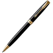 Parker Sonnet Trim Ballpoint Pen Medium Nib Blue (Black Lacquer Gold)