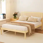Bed Frame Queen Size Rattan Wooden RITA