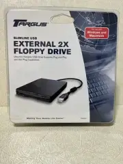 Targus PA905U Slimline USB External 2X Floppy Drive Plug & Play PC/Mac [ NEW ]