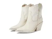 Dolce Vita Nashe Booties Women 6 Off White Leather Pull On Western Boots ZPO2904