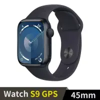 在飛比找博客來優惠-Apple Watch S9 GPS 45mm 鋁金屬錶殼搭