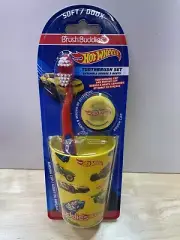 Hot Wheels Kids Toothbrush Kit includes Toothbrush, Cover Cap & Rinsing Cup