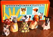 Czech Toy Finger Puppet Boxed Set of Five Animals -Tofa Toys- Retired Set-NEW