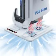 PS5 Slim Stand with Cooling Station for PS5 Slim Console Disc/Digital Edition...