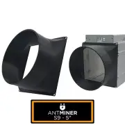 Antminer S9 Case to 5" Inch Fan Shroud Silencer Cooling Crypto ASIC Chassis BTC