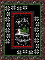 Quilt Kit - Easy Star Panel - 56" X 74" Winter Wonderland Panel Throw Quilt