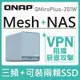 QNAP 威聯通 QMiroPlus-201W 智能路由器+WD SA500 2TB 2.5吋 NAS SSD紅標*2