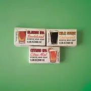 Whiskey Ginger Supply 3 Scented Bar Soaps Citrus Mint, Cedarwood, Sandalwood OOP