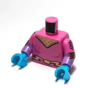 Lego - Minifigure Torso - Female, Pink Purple Blue, Gold Belt, Space