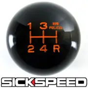 BLACK/ORANGE BYE FELICIA SHIFT KNOB FOR 5 SPEED SHORT THROW SHIFTER 12X1.25 K03 (for: Subaru)