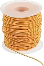 uxcell Elastic String for Bracelet 164 Ft/50 Meter Length 1.5 mm Dia, 1 Roll Sturdy Stretchy String Cord for Jewelry Making Necklace Beading Craft DIY, Orange
