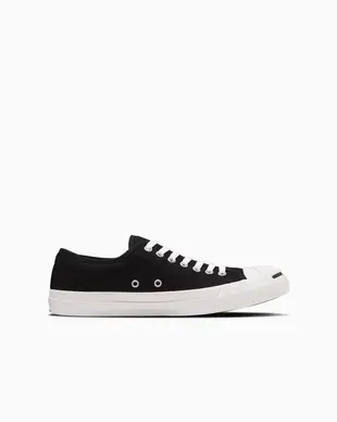 日本限定 Converse JACK PURCELL 基本款 開口笑 黑色 帆布鞋 藍標/ 26.5 cm