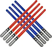 Pack of 8 Inflatable Light Saber Sword Toys - 4 Red and 4 Blue Lightsabers - Pool Beach Party Favors LARP