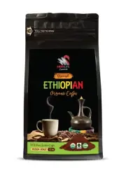 ethiopian coffee - ETHIOPIAN GROUND ORGANIC COFFEE - Full-bodied coffee 1 Pack