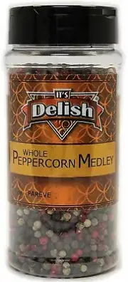 Whole Peppercorn Medley By Its Delish, 7 Oz. Medium Jar