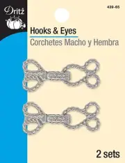 Dritz Hooks & Eyes - Ropes 2/Pkg-Nickel