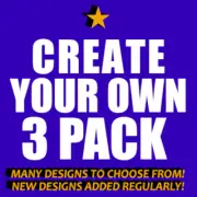 Three 3 Pack of Pin-back Badge Buttons. 1.25 inch CHOOSE ANY FROM OUR LISTINGS