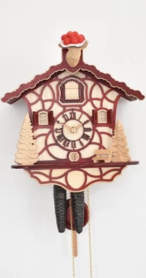 Quartz Cuckoo Clock Little black forest house, with music SC Q 362/10 NEW