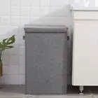 Laundry Basket Dirty Washing Clothes Storage Folding Bin Bag Hamper With Lid XXL
