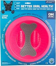 Oh Bowl The World's First Dog Bowl with a Tongue Cleaner (OB6004PK)