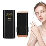 Full Coverage Foundation Stick | 15g Portable Contour Foundation 15g,Facial Primer Double-Head for Girls, Long-lasting Concealer Cream