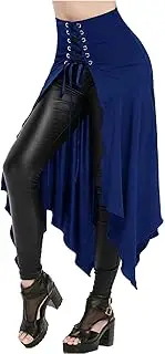 [Ctreela] Women's Gothic Steampunk Corset Skirts Victorian Lolita Irregular Hem Y2K Skirt Vintage Victorian Grunge Eyelet Skirt