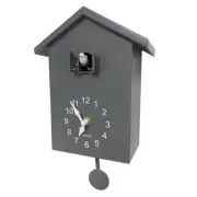 Minimalist Cuckoo Clock Grey Pendulum Quartz Bird Clock Pendulum Clock Gray
