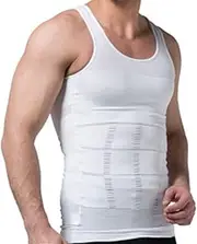 Men Workout Compression Shirts - Scoop Neck Waist Slimming Shapewear Vest Breathable Abdomen Compression Underwear