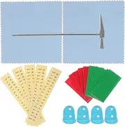 Sosoport Thumb Piano Accessories Kit 22pcs Set Tuning Hammer Scale Sleeve Stickers and Cleaning Cloth Random