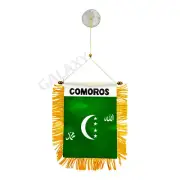 Comoros Mini Banner / Comoros Flag Double Sided Mini Comoros Car Window Flag