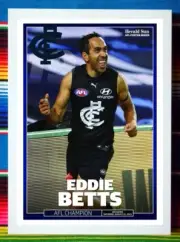 Framed 2021 CARLTON BLUES AFL Poster EDDIE BETTS 350 Games - 45cm x 32cm x 3cm