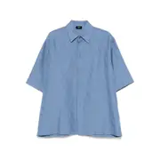 [Fendi] Fendi Linen Blend Shirt L BLUE