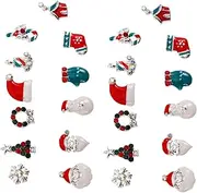 SAFIGLE Christmas Nail Charms Set Durable Alloy Xmas Tree Santa Claus Snowflake Nail Jewels for Holiday Manicure Decoration for Festive Parties and Everyday Wear