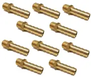 (10 Pack) 5/16 HOSE BARB X 1/8 MALE NPT Brass Pipe Fitting NPT Gas Fuel Air