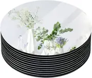 12" round Mirrors Centerpieces Circle Mirror Centerpieces Tables Mirror Plates