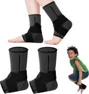 Tarpop 1 Pair Ankle Brace for Kids Compression Ankle Sleeves Adjustable Foot Sup