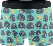 [FRODOTGV] Black Dogs Face Men's Boxer Briefs Shorts Workout Underwear for Men Compression Boxer Para Hombre