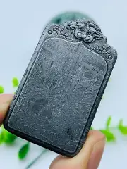 Muonionalusta meteorite square, etched&polished, Swedish M iron meteorite 43g